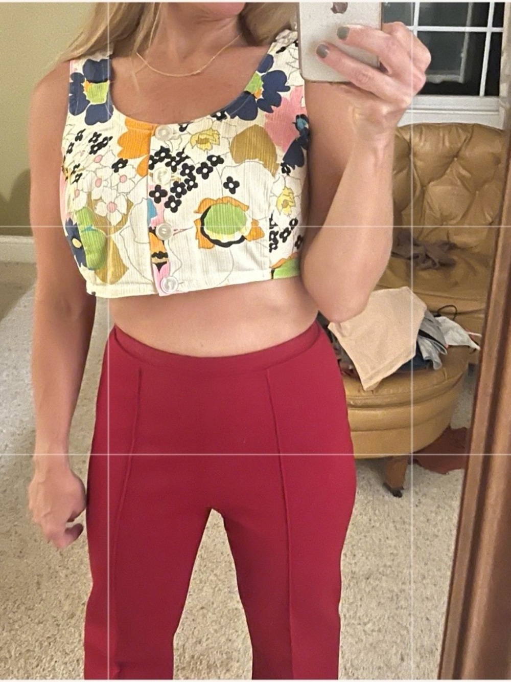 60-70’s boho Vintage Crop Top - festival-ready…one of a kind! - Picture 7 of 7